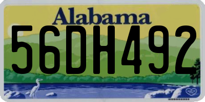 AL license plate 56DH492