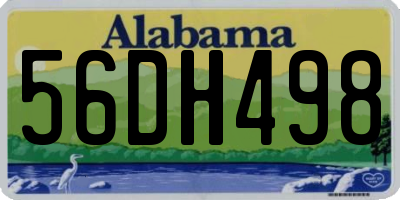 AL license plate 56DH498