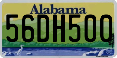 AL license plate 56DH500