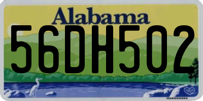 AL license plate 56DH502