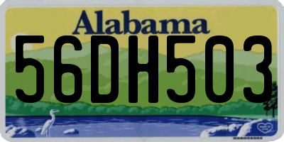 AL license plate 56DH503