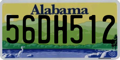 AL license plate 56DH512