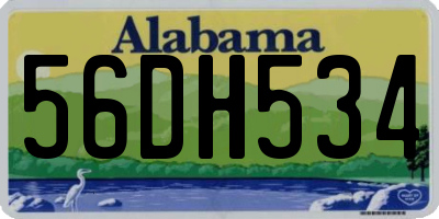 AL license plate 56DH534