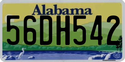AL license plate 56DH542