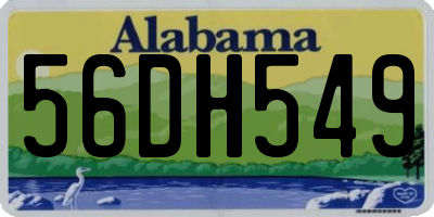 AL license plate 56DH549