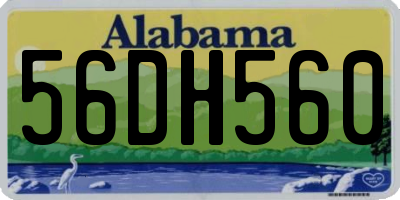 AL license plate 56DH560