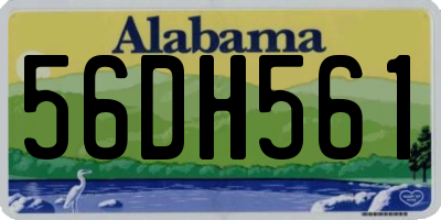 AL license plate 56DH561