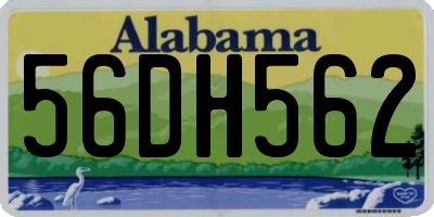 AL license plate 56DH562
