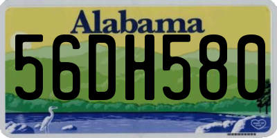 AL license plate 56DH580