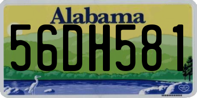 AL license plate 56DH581