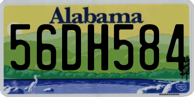 AL license plate 56DH584