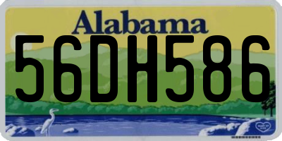 AL license plate 56DH586