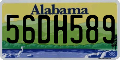 AL license plate 56DH589