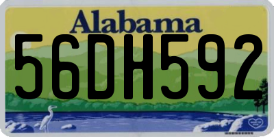 AL license plate 56DH592