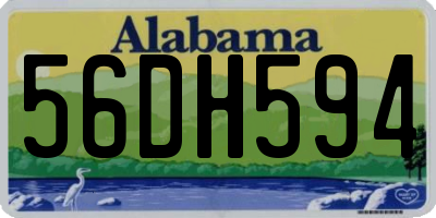 AL license plate 56DH594