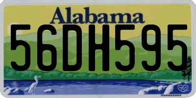AL license plate 56DH595