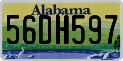 AL license plate 56DH597