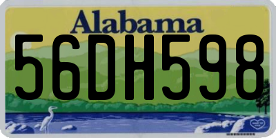 AL license plate 56DH598
