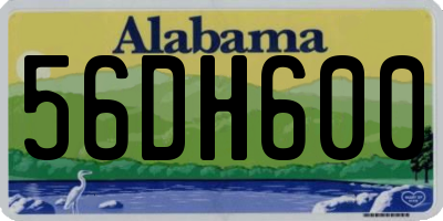 AL license plate 56DH600