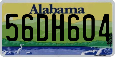 AL license plate 56DH604