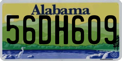 AL license plate 56DH609