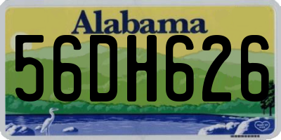 AL license plate 56DH626