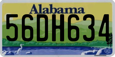 AL license plate 56DH634