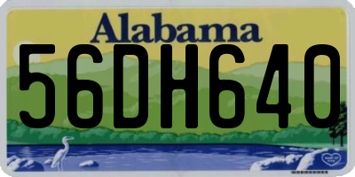 AL license plate 56DH640