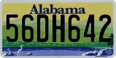 AL license plate 56DH642
