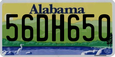 AL license plate 56DH650