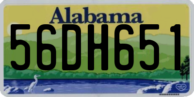 AL license plate 56DH651