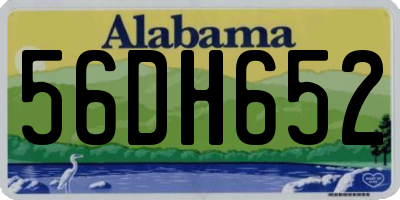 AL license plate 56DH652