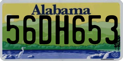AL license plate 56DH653