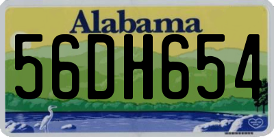 AL license plate 56DH654