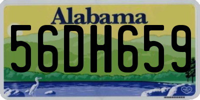 AL license plate 56DH659