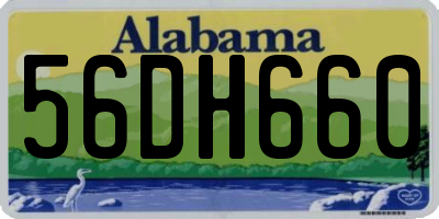 AL license plate 56DH660