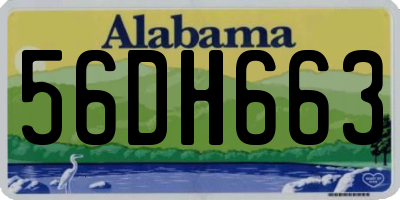 AL license plate 56DH663
