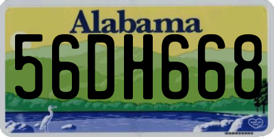 AL license plate 56DH668