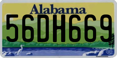 AL license plate 56DH669