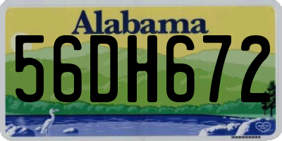 AL license plate 56DH672