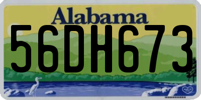 AL license plate 56DH673