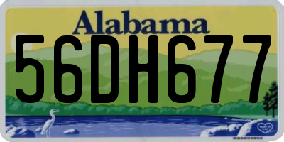 AL license plate 56DH677