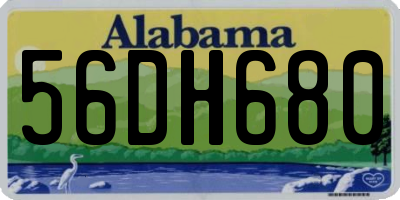 AL license plate 56DH680