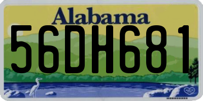 AL license plate 56DH681