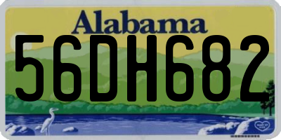 AL license plate 56DH682