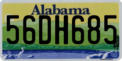 AL license plate 56DH685