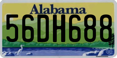 AL license plate 56DH688