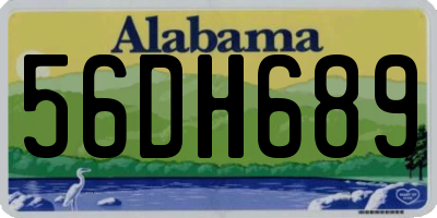 AL license plate 56DH689