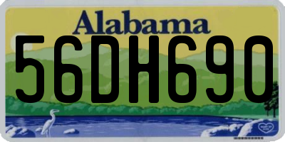 AL license plate 56DH690
