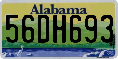 AL license plate 56DH693